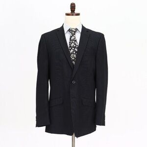 Kenneth Cole 44L Gray Striped 2-Button Sport Coat Blazer Jacket V661